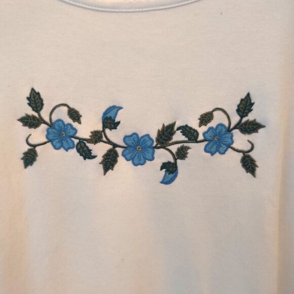 Asian Style Blue/Gold Floral Women's Blazer with embroidered top, Size 2XL - Picture 5 of 5